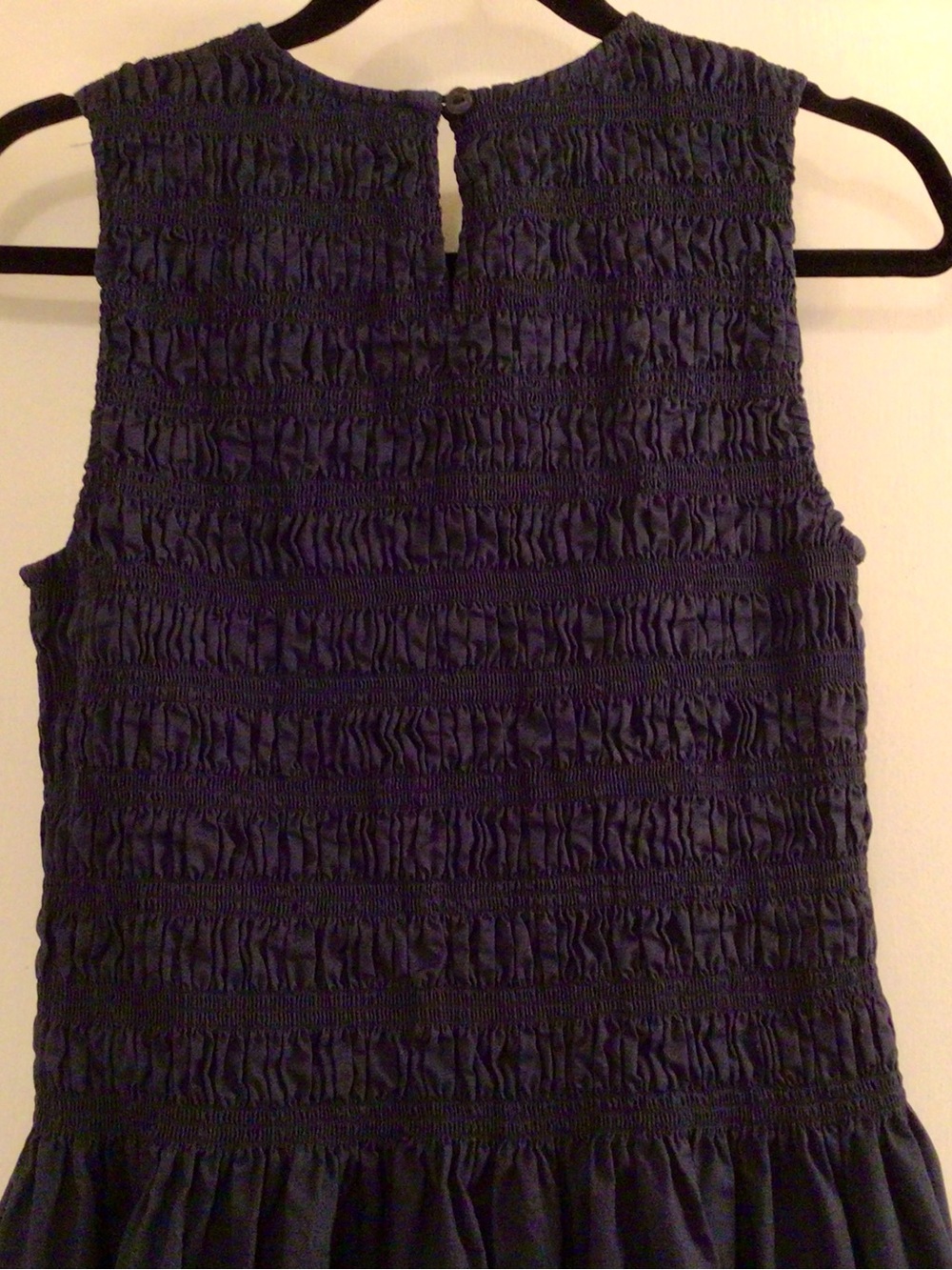 rag & bone /Lane Navy Sleeveless Smocked Cotton Maxi Dress - Sz. M - Picture 12 of 16